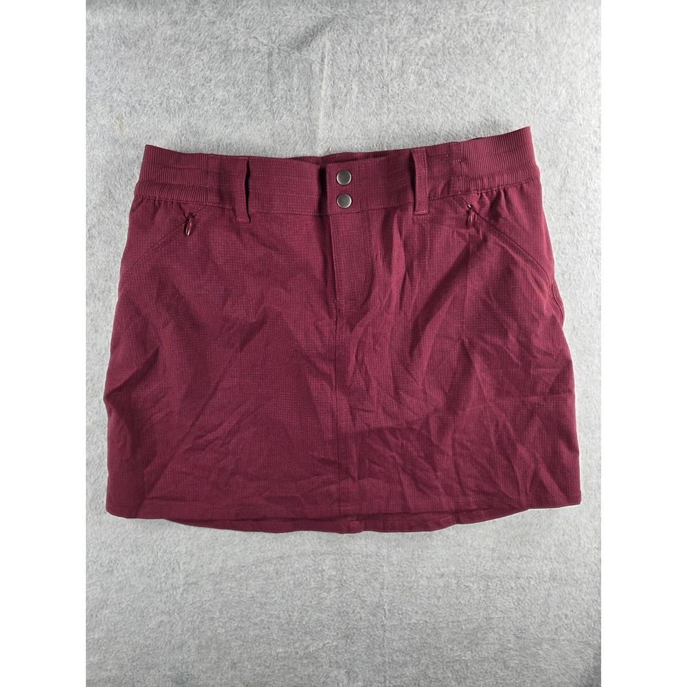 Kuhl Skort Women Size 6 Burgundy Hiking Activewear Ripstop Built-in Shorts